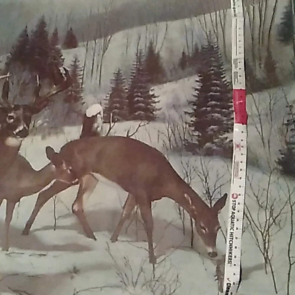 Wall MURAL WILDLIFE WISC VINTAGE MURAL Water Fowl 🦌 RARE WALL HUGE EVC 3' X 5'